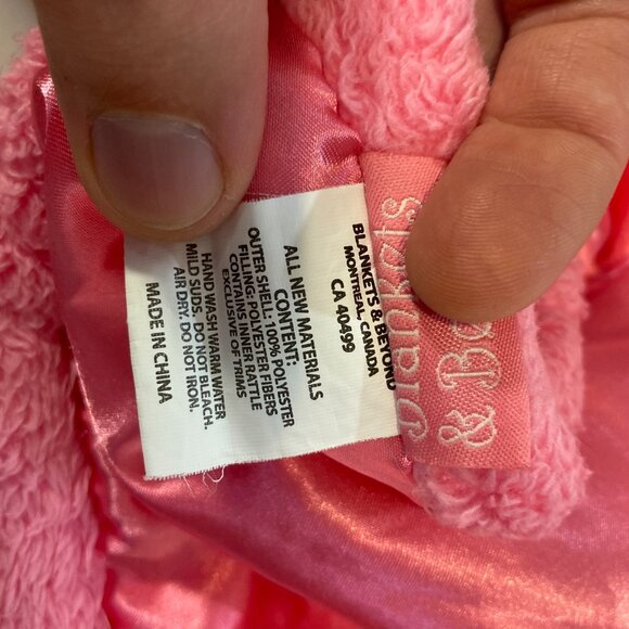 Blankets & Beyond Teddy Bear Pink Lovey Security Blanket Baby Plush - Picture 7 of 7